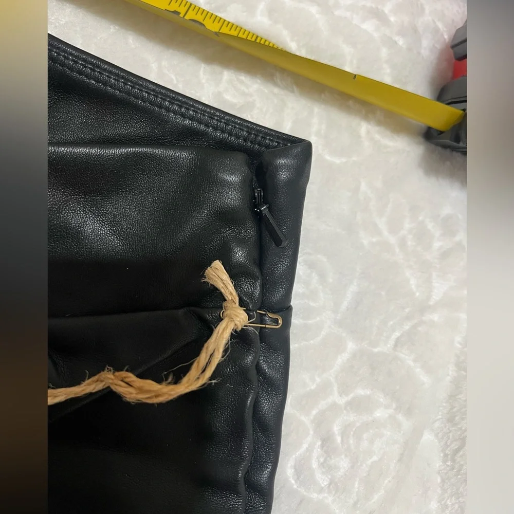 Leith Black Leather Skinny Pants - Picture 7 of 10